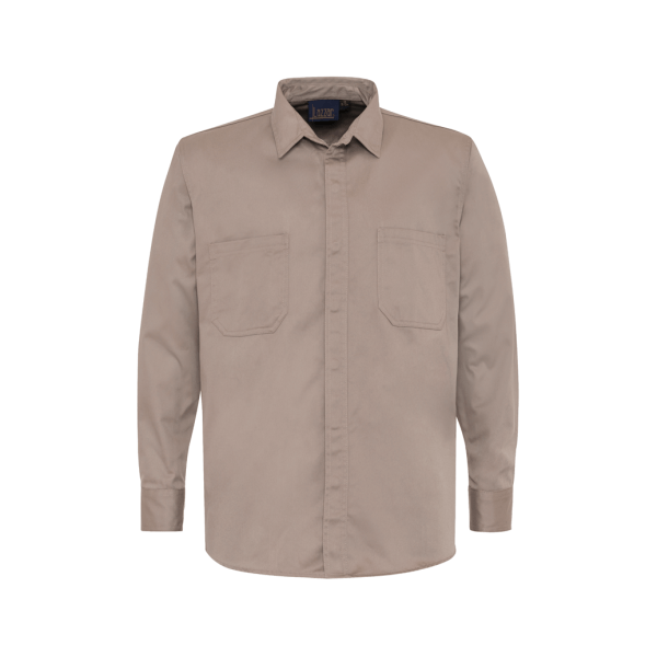 Khaki Long Sleeve Grupo Mexico Shirt For Men